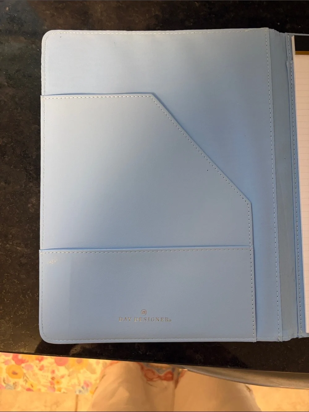 Day Designer for Blue Sky Faux Leather PadFolio Assortment, Dusty Blue